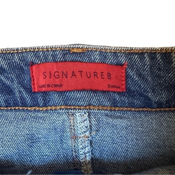 Signature8 Denim Skirt Zipper Detail Mini Small NWOT - Picture 5 of 6